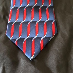 Monterey Bay by J. Blades Red White Blue Neck Tie